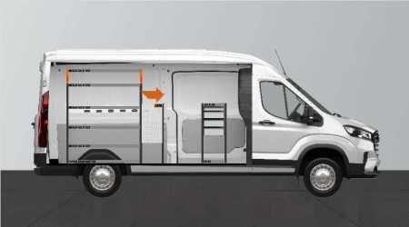 Aménagement LD42 pour Maxus e-Deliver9 L3