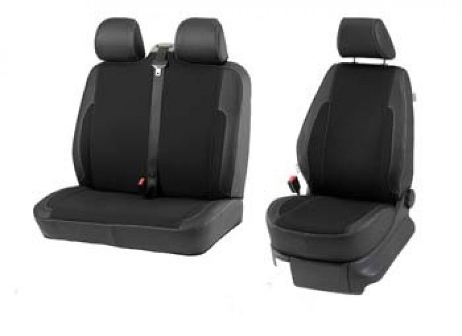 Housse trois places avec siège ergoConfort (conducteur) pour VW Crafter  depuis 2017.