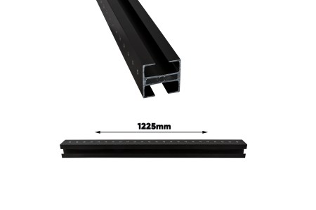 Profilé en aluminium horizontal de 1225mm incluant un sachet de vis
