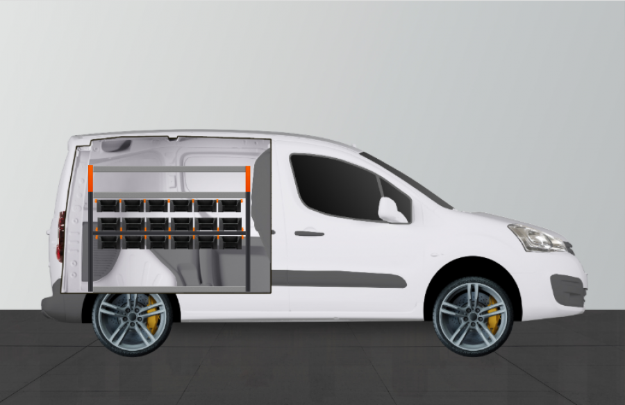 V-RACK Aménagement Utilitaire pour Fiat Doblo & Opel Combo L1 - WorkSystem