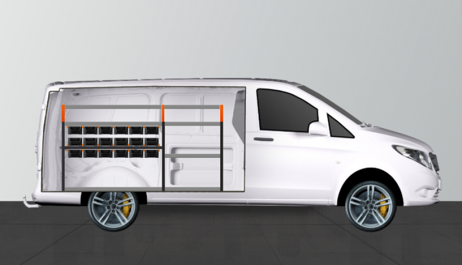 V-RACK Aménagement Utilitaire pour Mercedes Vito Long