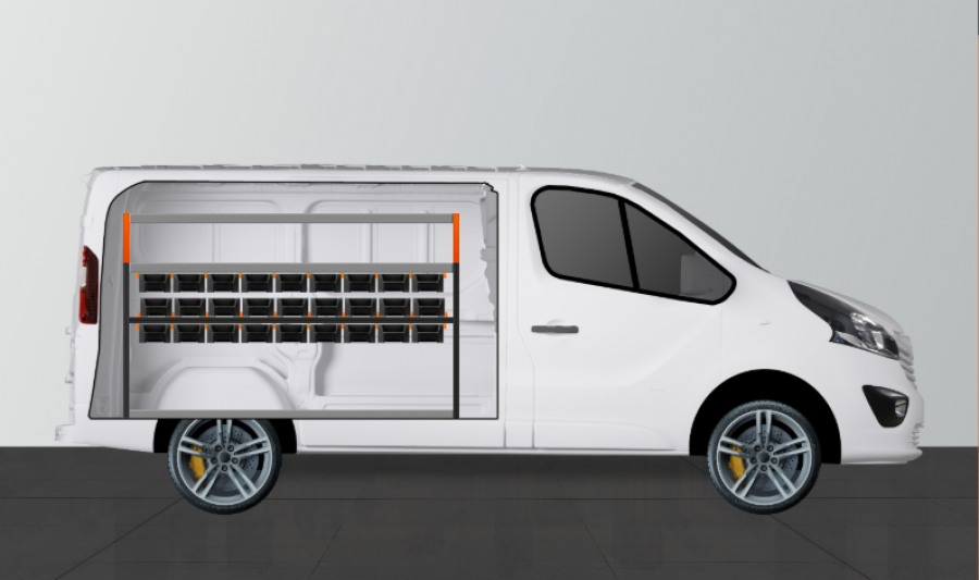 V-RACK Aménagement Utilitaire pour Talento, NV300, Vivaro & Trafic L1H1