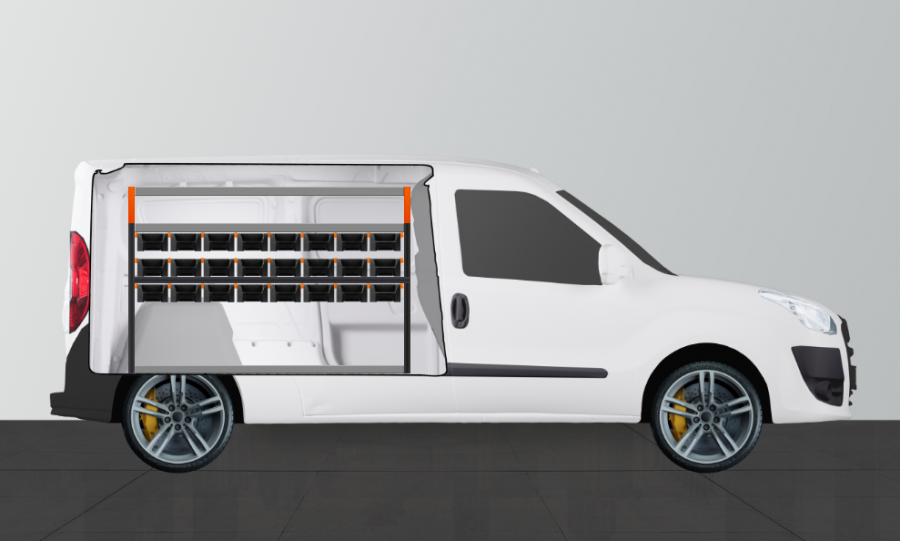 V-RACK Aménagement Utilitaire pour Fiat Doblo & Opel Combo L2H1
