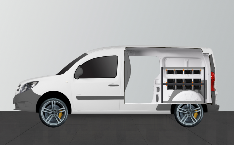 H-RACK Aménagement Utilitaire pour Citan Extra Long & Kangoo Maxi