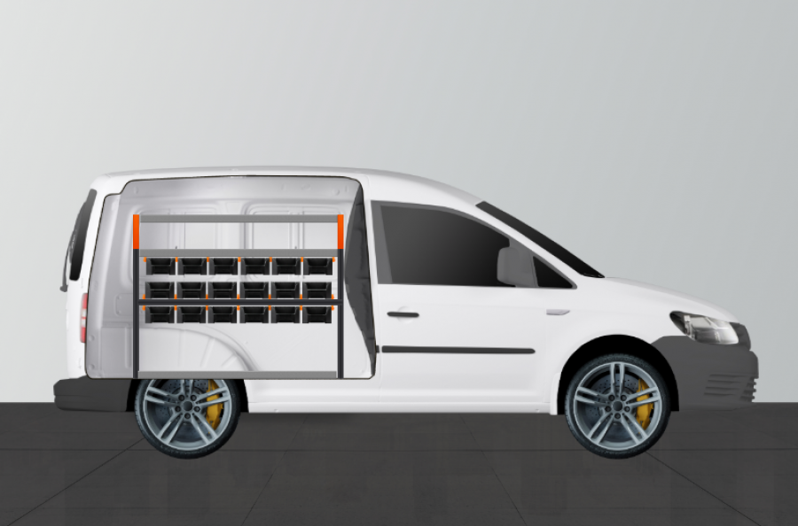 V-RACK Aménagement Utilitaire pour VW Caddy Standard