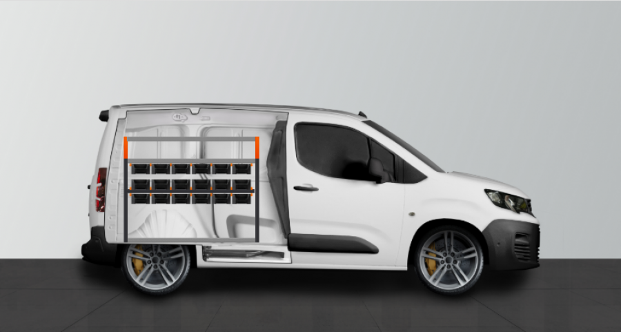 V-RACK Aménagement Utilitaire pour Berlingo, Combo & Partner L1