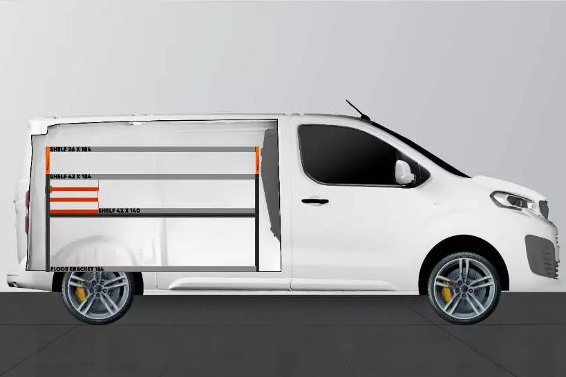 Aménagement SS3 pour véhicules utilitaires Citroën Jumpy