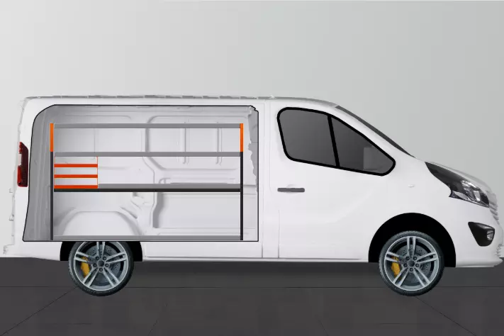 Aménagement SS3 pour véhicules utilitaires Nissan Primastar