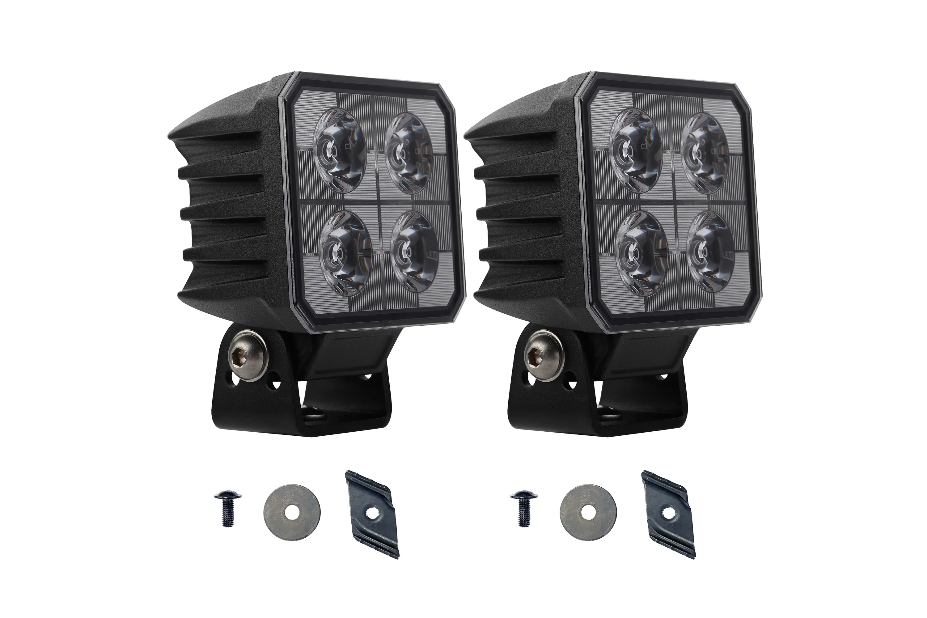 2 phares de travail WORK VISION Square 24W pour montage sur Work Bar