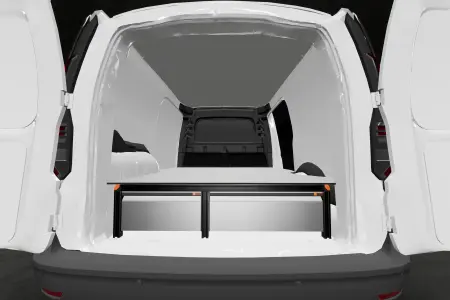 Double plancher, H : 290 mm, 3 tiroirs pour VW Caddy Cargo & Ford Connect L2 avec paroi de série