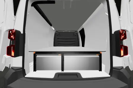 Double plancher H: 342mm 3 tiroirs pour Expert, Vivaro 2020-, Jumpy, Scudo & ProAce L3 avec paroi de série