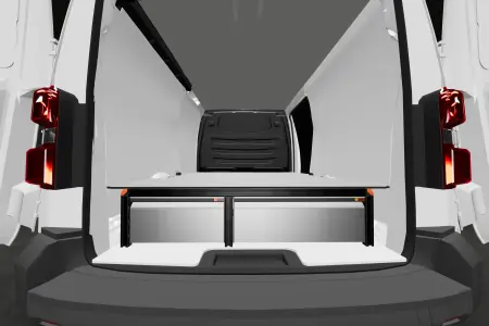Double plancher H: 272mm 3 tiroirs pour Expert, Vivaro 2020-, Jumpy, Scudo & ProAce L3 avec paroi de série